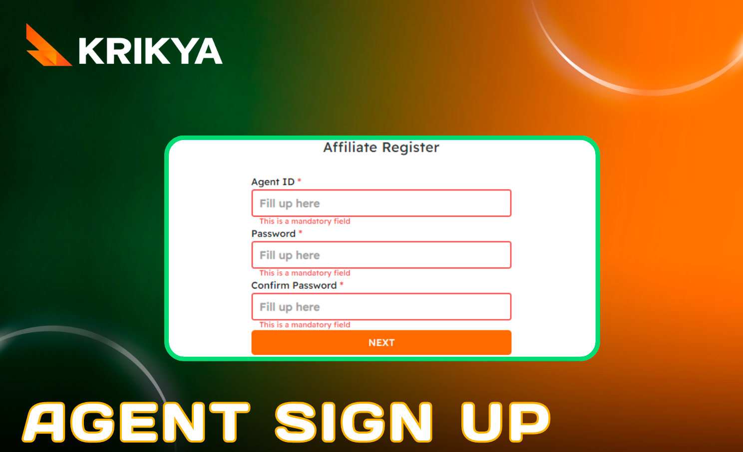 How to register a Krikya agent