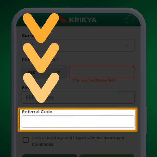 referral code in Krikya App