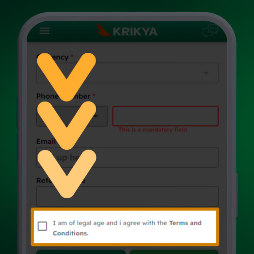 Agree to Krikya's terms and conditions