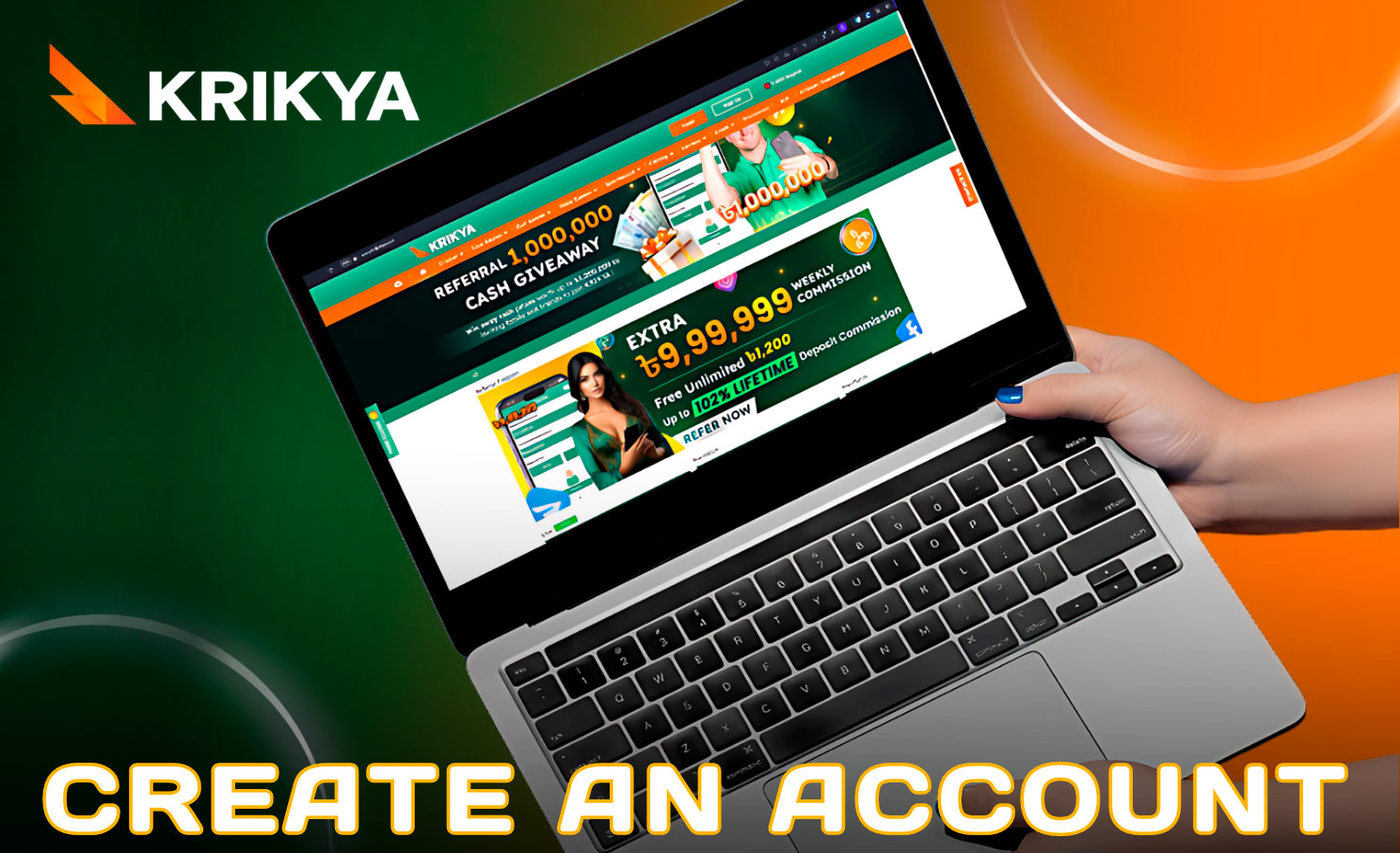 Register an account at Krikya com