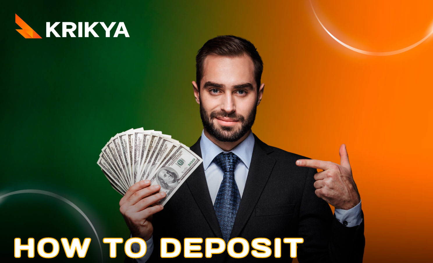 Register an account to make a deposit at Krikya