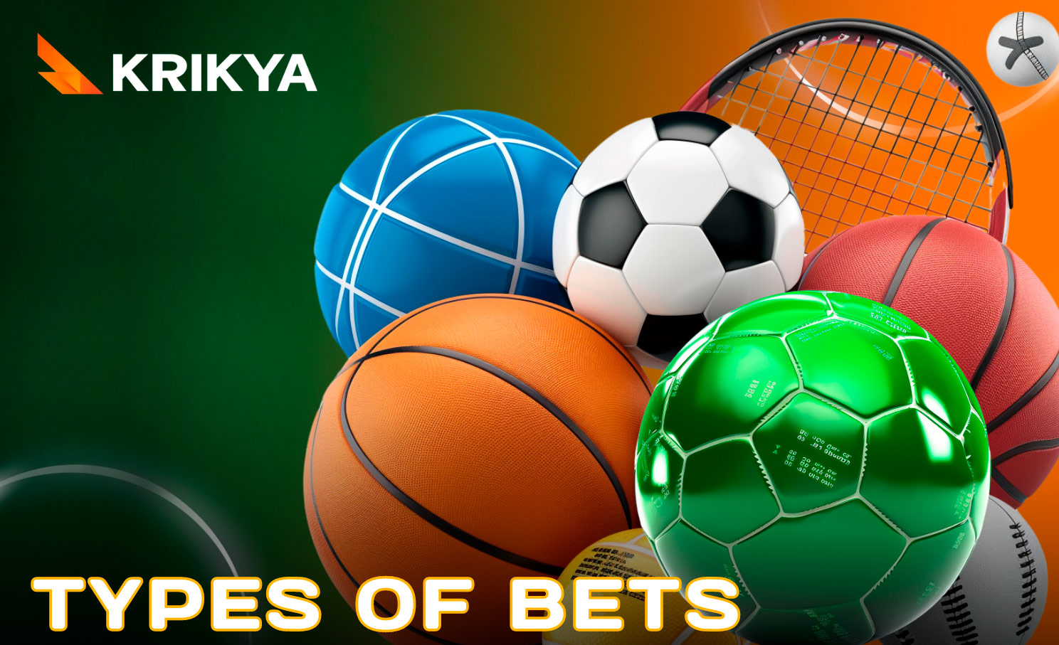 On the Krikya website, you will find several types of sports betting